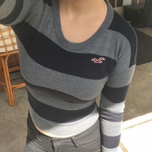 🔴fɪɴᴀʟ ☀️🌊 Grey & Navy striped pullover